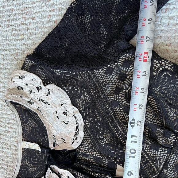 Free People  Talk that Talk Peter Pan Collar Fit and Flare Lace Dress - Picture 8 of 16